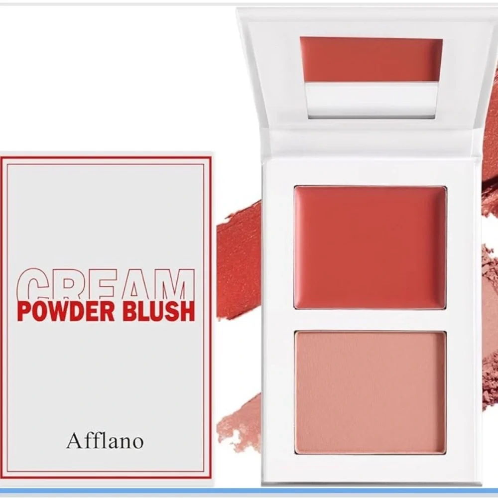 Afflano Cream to Powder Blush 07 Coral Soft Glow, Long-Wear Makeup Essential